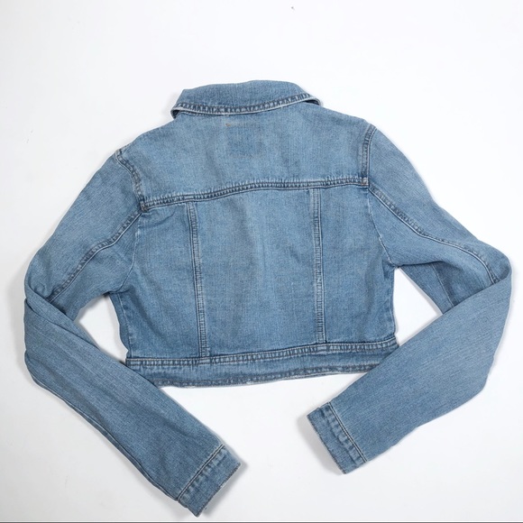 FREE PEOPLE 🔥🔥🔥cropped denim jean jacket - Picture 5 of 11
